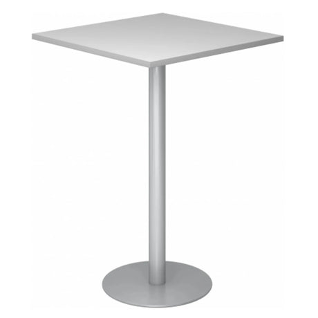 Tavolo da conferenza Sistema BISTRO H88Q S grigio argento con piano quadrato e base centrale di hjh OFFICE PRO