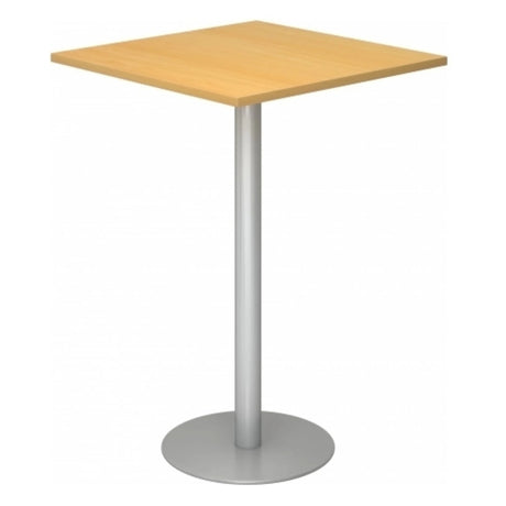 Tavolo da conferenza Sistema BISTRO H88Q S con piano in faggio marrone chiaro e base argentata di hjh OFFICE PRO