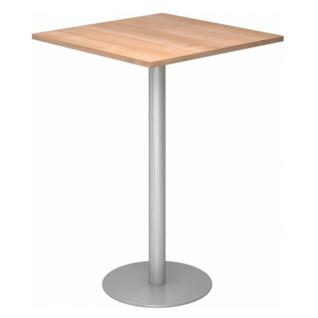 Sistema tavolo da conferenza BISTRO H88Q S con piano quadrato effetto noce e base argento di hjh OFFICE PRO