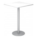 Sistema tavolo da conferenza BISTRO H88Q S con piano quadrato bianco e base argentata di hjh OFFICE PRO