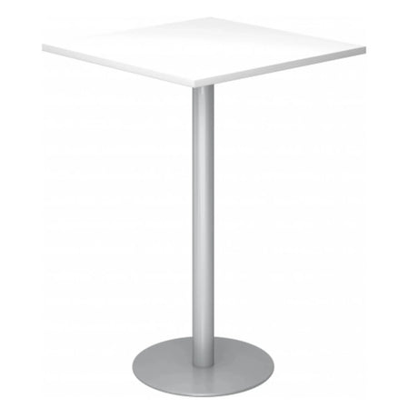 Sistema tavolo da conferenza BISTRO H88Q S con piano quadrato bianco e base argentata di hjh OFFICE PRO