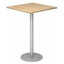 Sistema tavolo da conferenza BISTRO H88Q S con piano quadrato in rovere e base argentata di hjh OFFICE PRO