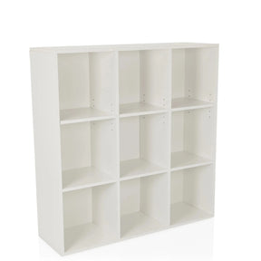 Scaffale bianco BJORKE con nove scomparti quadrati aperti di hjh LIVING