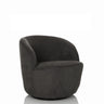 Poltrona Lounge BRAMWICH grigia dalla forma arrotondata e rivestimento in tessuto di hjh LIVING