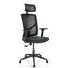 Sedia Home Office BRETON B con rivestimento in rete nera e poggiatesta di hjh OFFICE