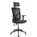 Sedia Home Office BRETON B con rivestimento in rete nera e poggiatesta di hjh OFFICE