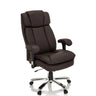Sedia girevole BUILDER XXL I in ecopelle marrone scuro con base a stella lucida di hjh OFFICE