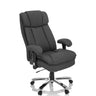 Sedia girevole BUILDER XXL I con rivestimento in tessuto grigio scuro e base a stella lucida di hjh OFFICE