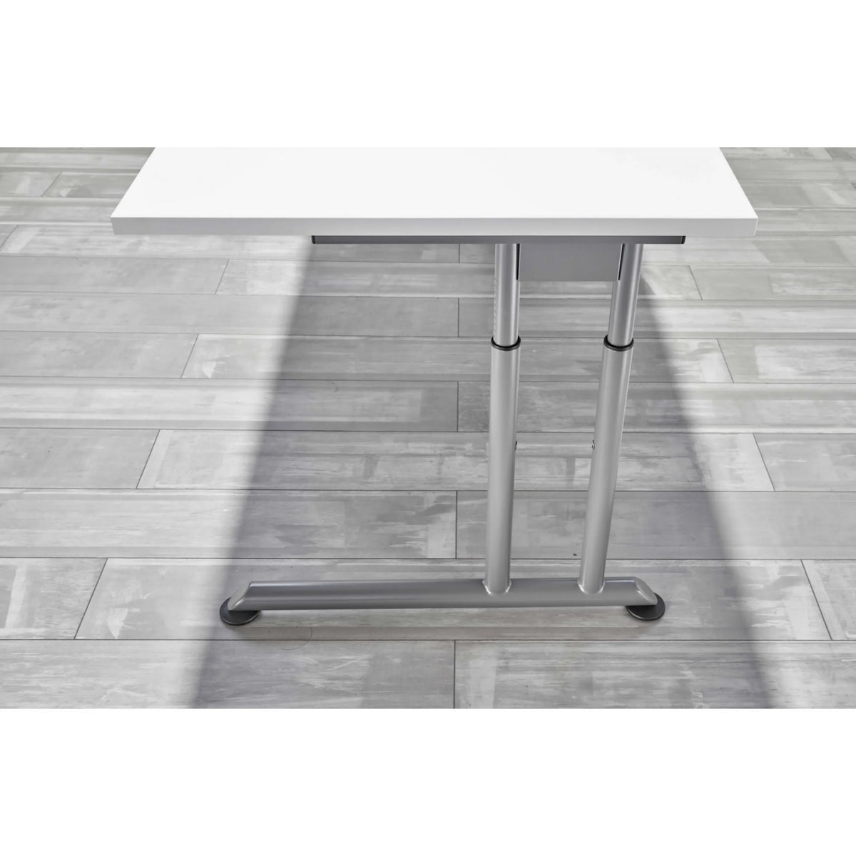 Sottostruttura regolabile in altezza della scrivania ZENO 8 G in argento di hjh OFFICE PRO
