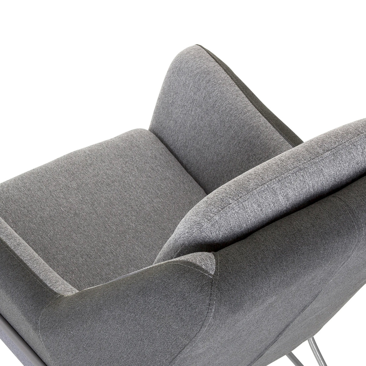 Rivestimento in tessuto grigio e imbottitura della Poltrona imbottita LAGUN di hjh OFFICE