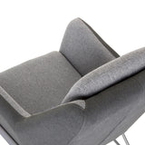 Rivestimento in tessuto grigio e imbottitura della Poltrona imbottita LAGUN di hjh OFFICE