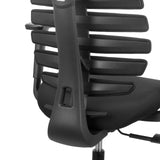 Schienale con lamelle orizzontali della sedia da ufficio professionale ERGO LINE ECO in nero di hjh OFFICE