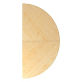 Piano semicircolare in acero del tavolino QA60 / QA80 / QA160 di hjh OFFICE PRO