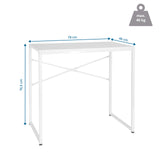 Disegno dimensionale della Scrivania EASY UP H I di 78 × 46 cm con una portata massima di 40 kg di hjh OFFICE