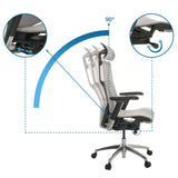 Verstellmechanismus der Rückenlehne mit 90° Winkel des High-End-Bürostuhls POFIT GEN2 von hjh OFFICE