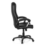 Sedia Home Office RELAX CL120 nera con imbottitura e base a cinque ruote di MyBuero – vista a 360° (profilo laterale 100°)