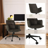 Sedia Home Office SOLAO LIFE grigio scuro con base a ruote e braccioli di hjh LIVING