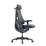 High-end Sedia da ufficio LiberNovo Omni Gen grigio scuro con poggiatesta e braccioli di Libernovo