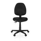 Sedia Home Office CITY 25 nera con schienale in rete e base a cinque ruote di hjh OFFICE – vista a 360° (vista frontale 0°)