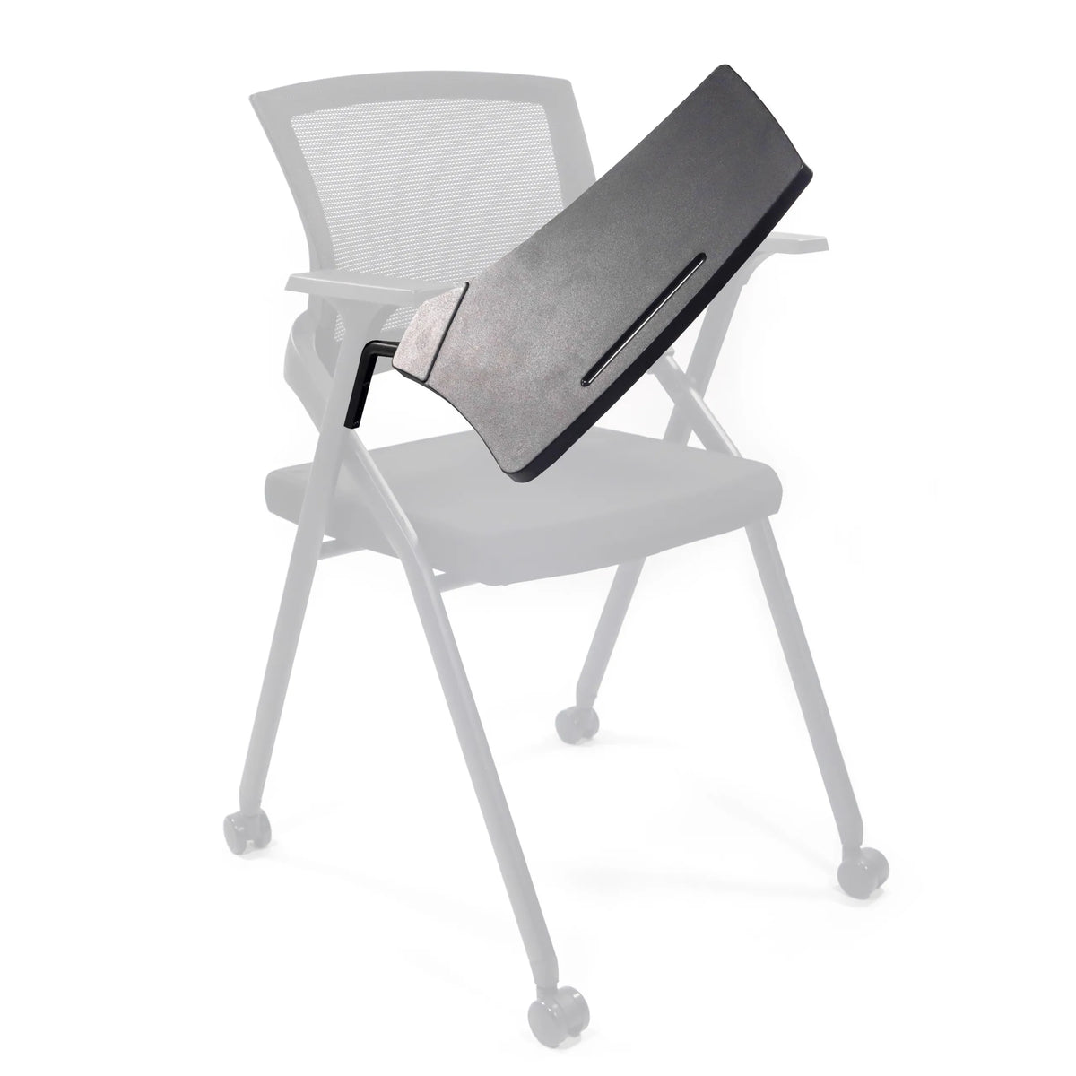 Vassoio scrivania nero TABLET PRIORITY II come Accessori per sedie di hjh OFFICE – vista a 360° (vista posteriore 180°)