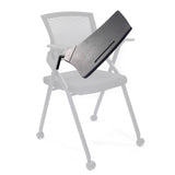 Vassoio scrivania nero TABLET PRIORITY II come Accessori per sedie di hjh OFFICE – vista a 360° (vista posteriore 180°)