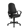 Sedia da ufficio professionale CALIFORNIA 25 HD nera con braccioli e base a stella con ruote di Topstar