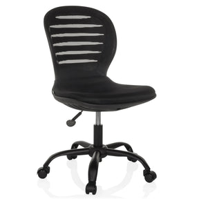 Sedia Home Office CASLA nera con schienale in rete e cinque rotelle di hjh OFFICE