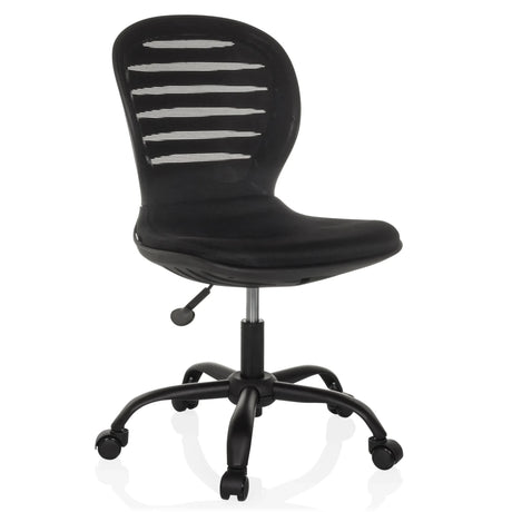Sedia Home Office CASLA nera con schienale in rete e cinque rotelle di hjh OFFICE