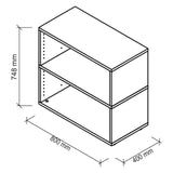 Disegno tecnico del corpo FlexWall di 800 × 400 mm di hjh OFFICE PRO