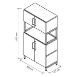 Disegno tecnico dell'armadio FlexWall di 1532 × 800 mm di hjh OFFICE PRO