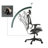 Schienale regolabile della poltrona di lusso ERGOHUMAN SLIM ECO F GEN2 con un angolo di inclinazione fino a 90° di hjh OFFICE