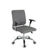 Poltrona Home Office CHARLES I in grigio scuro con braccioli e base lucida di hjh OFFICE