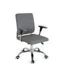 Poltrona Home Office CHARLES I in grigio scuro con braccioli e base lucida di hjh OFFICE
