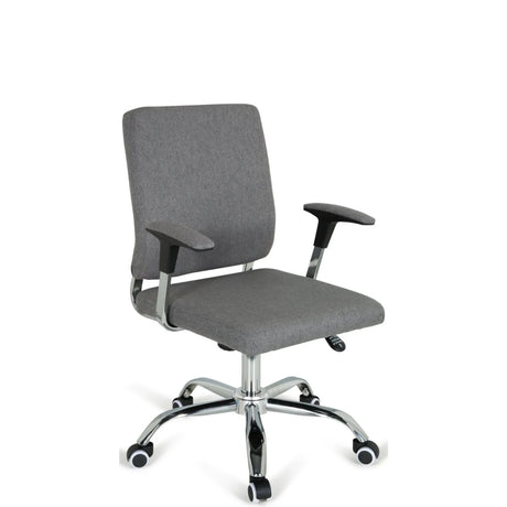 Poltrona Home Office CHARLES I in grigio scuro con braccioli e base lucida di hjh OFFICE