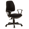 Sedia Home Office CITY 10 nera con braccioli e base a rotelle di hjh OFFICE