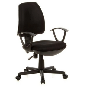 Sedia Home Office CITY 10 nera con braccioli e base a rotelle di hjh OFFICE