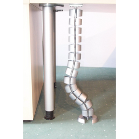 Spirale verticale per cavi in plastica argentata CKVE di hjh OFFICE PRO