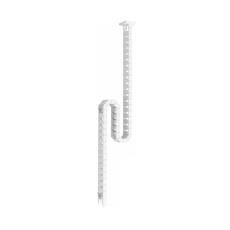 Catena portacavi verticale bianca in plastica CKVL con struttura a maglie di hjh OFFICE PRO