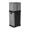 Cestini CLEAN 3 argento con sportello anteriore nero e pedale di hjh OFFICE