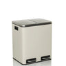 Cestini Clean 9 beige con due scomparti separati e maniglie argentate di hjh OFFICE