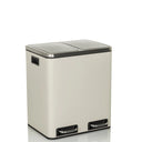 Cestini Clean 9 beige con due scomparti separati e maniglie argentate di hjh OFFICE