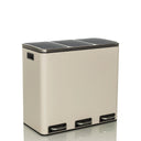 Cestini Clean 9 beige con tre scomparti e pedali argentati di hjh OFFICE