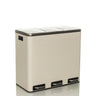 Cestini Clean 9 beige con tre scomparti e pedali argentati di hjh OFFICE