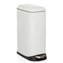Cestino CLEAN SLIM bianco con pedale nero e coperchio rimovibile di hjh OFFICE