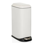 Cestino CLEAN SLIM bianco con pedale nero e coperchio rimovibile di hjh OFFICE
