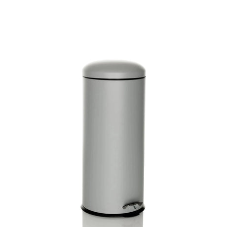 Cestini CLEAN VIII grigio di forma cilindrica con pedale di hjh OFFICE