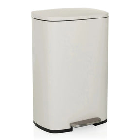 Cestini CLEAN XV beige con pedale e coperchio color argento di hjh OFFICE