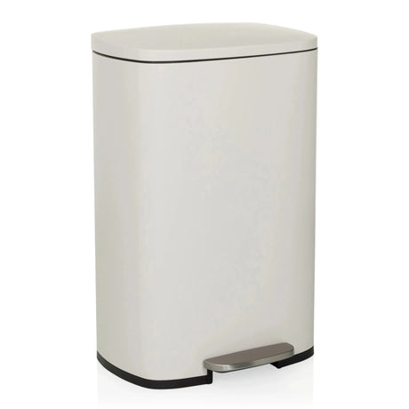 Cestini CLEAN XV beige con pedale e coperchio color argento di hjh OFFICE