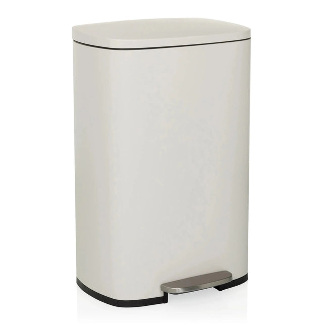 Cestini CLEAN XV beige con pedale e coperchio color argento di hjh OFFICE