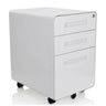 Cassettiera con rotelle COLOR PLUS I in metallo bianco con tre cassetti di hjh OFFICE